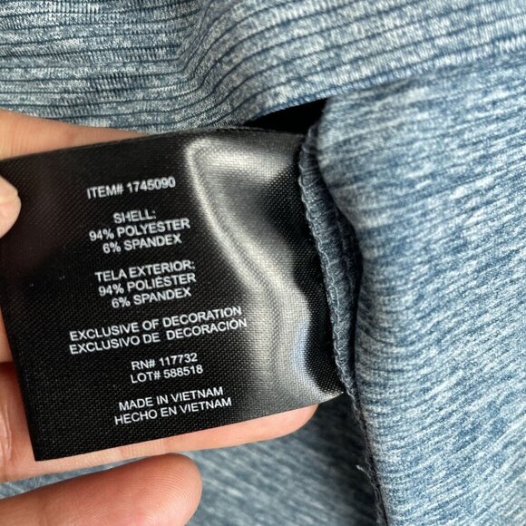 NEW Gerry Men's L Long Sleeve 1/4 Zip Pullover Mock neck Sweatshirt Blend Blue - Picture 6 of 9